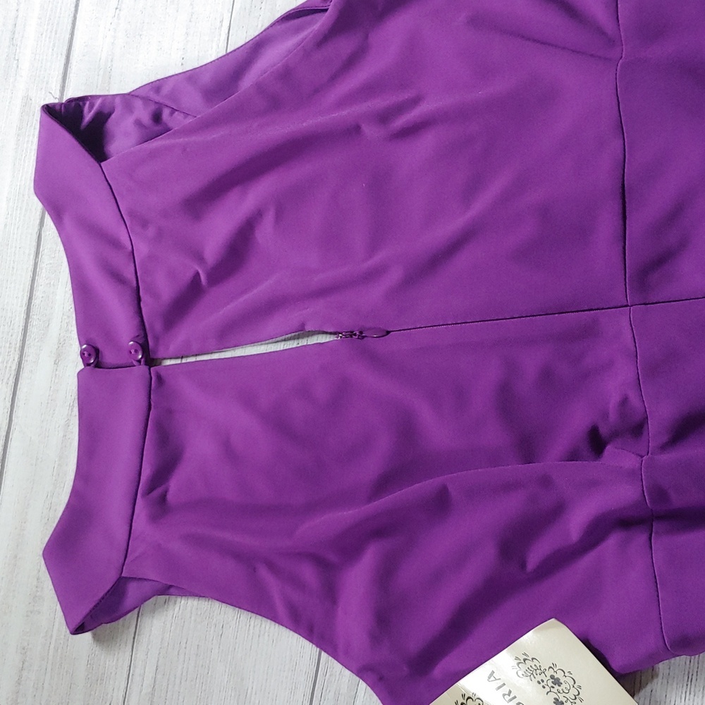 NWT Signature by Sangria Purple Maxi Dress - Picture 9 of 12